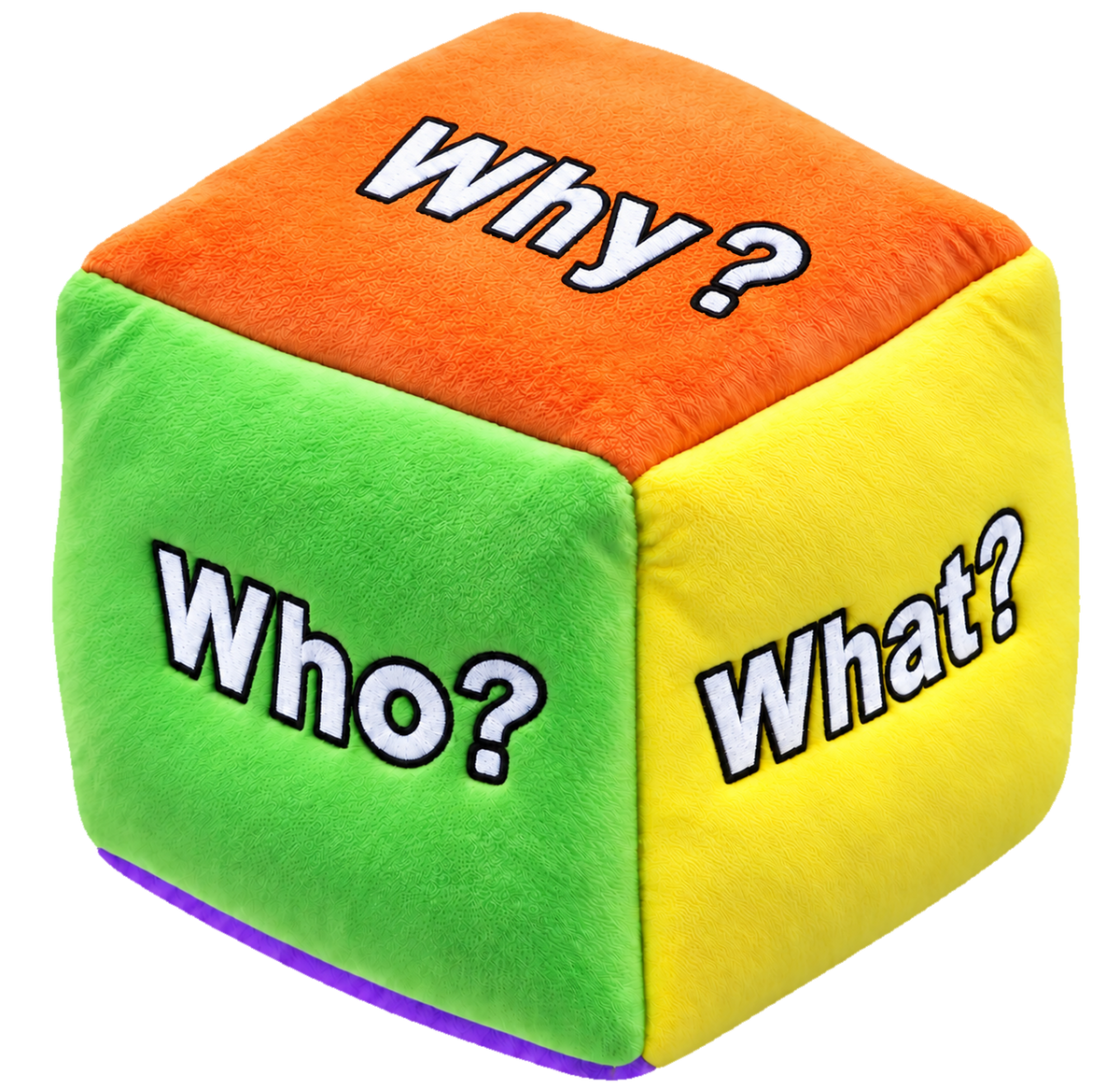 The Writer’s UnBlock plush question prompt cube